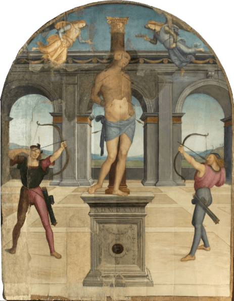 Pala Martinelli – Martirio di San Sebastiano, Perugino